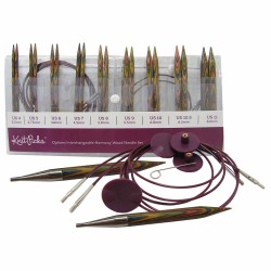 KNIT PICKS Rainbow Wood Interchangeable Circular Needle Set - 12cm (5″)